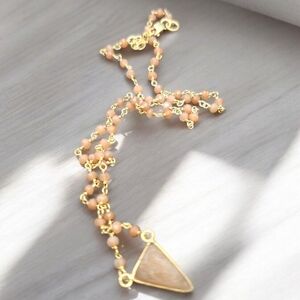 Peach Moonstone Necklace